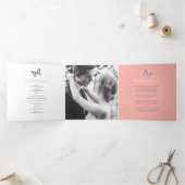 サンゴ結婚ダークブルーバタフライ 三つ折りプログラム (内部)