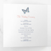 サンゴ結婚ダークブルーバタフライ 三つ折りプログラム (内部最初)