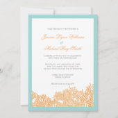 サンゴ結婚式招待状フォーシー結婚サイドズ 招待状 (正面)