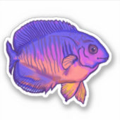 サンゴ美しい魚、海中の熱帯海 シール (正面)
