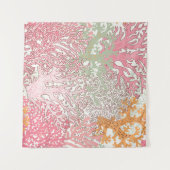 サンゴ美しい：水中パターンワンダーランド。 タペストリー (正面(横))