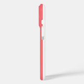 サンゴ色と白のモノグラムストライプ Case-Mate iPhoneケース (裏面 / 左)
