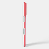 サンゴ色と白のモノグラムストライプ Case-Mate iPhoneケース (裏面 / 右)