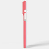 サンゴ色と白のモノグラムストライプ Case-Mate iPhoneケース (裏面 / 左)