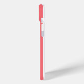 サンゴ色と白のモノグラムストライプ Case-Mate iPhoneケース (裏面 / 左)
