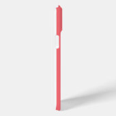 サンゴ色と白のモノグラムストライプ Case-Mate iPhoneケース (裏面 / 右)