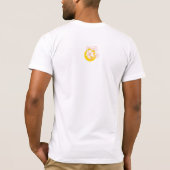 サンゴ色と黄色のユリのデザイン - 主は復活した！ Tシャツ (裏面)
