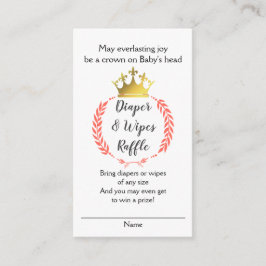 サンゴ色のクリスチャンおむつワイプくじ引き封入カード エンクロージャーカード