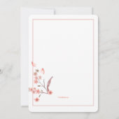 サンゴ色のハイドランジアの招待状 招待状 (裏面)