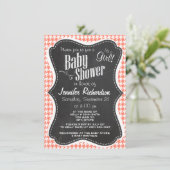 サンゴ色のハウンドトゥース; 黒板のような見た目 招待状 (スタンド正面)