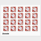 💍 サンゴ色の花嫁衣裳にゴールドラメのアクセントを添えて スクエアシール (シート)