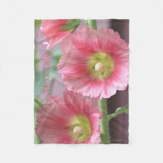 サンゴ花の葵 フリースブランケット (正面)