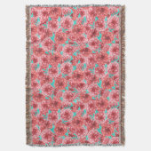 サンゴ花柄 スローブランケット (正面縦)