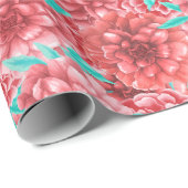 サンゴ花柄 ラッピングペーパー (ロールコーナー)