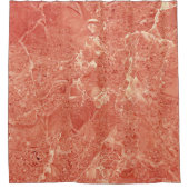 サンゴ赤大理石テクスチャ  シャワーカーテン (正面)