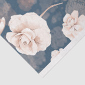 サンゴ赤面ピンクフローラルパターンブルー 薄葉紙 (詳細)