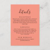 サンゴ赤面モダンミニマル抽象芸術詳細 エンクロージャーカード (正面)