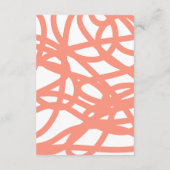 サンゴ赤面モダンミニマル抽象芸術詳細 エンクロージャーカード (裏面)