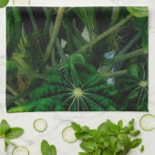 サンゴ離れ植物の花V キッチンタオル (折り畳み)