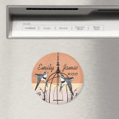 サンゴ鳥の結婚ケージの磁カスタマイズ石 マグネット (インサイチュ (食洗機))