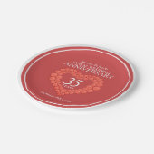 サンゴ35周年結婚ハート紙プレート ペーパープレート (アングル)