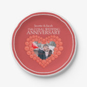 サンゴ35周年記念写真ハート紙プレート ペーパープレート (正面)