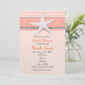 サンゴ イソギンチャク オレンジ エレガント ビーチ 招待状 (スタンド正面)