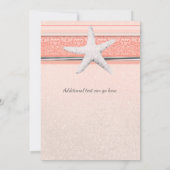 サンゴ イソギンチャク オレンジ エレガント ビーチ 招待状 (裏面)