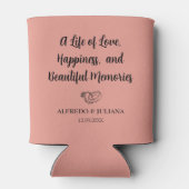 サンゴ エレガント ウェディング 乾杯 愛  缶クーラー (裏面)