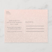 サンゴ オレンジ & ホワイト スターフィッシュ ビーチ セーブ・ザ・デート 案内ポストカード (裏面)