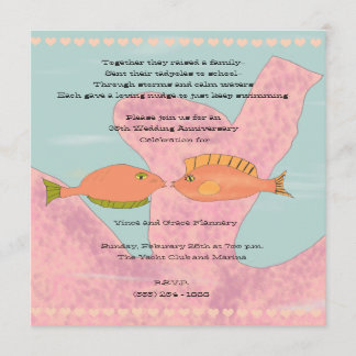 サンゴ＆キスする魚 35周年招待状 招待状