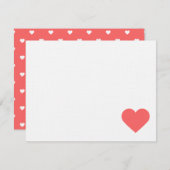サンゴ スウィート ハーツ バレンタイン メッセージ カード (正面/裏面)