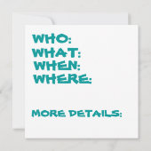 サンゴ、ハイビスカス 熱帯テーマのカスタム招待状 招待状 (裏面)