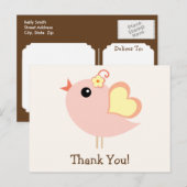 サンゴ、ピーチ、イエローラブバード ポストカード (正面/裏面)