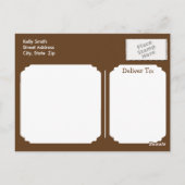 サンゴ、ピーチ、イエローラブバード ポストカード (裏面)