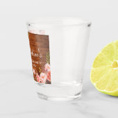 サンゴ フラワー ウッド ブライズメイド パーティー ショットグラス (右)