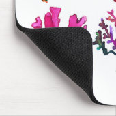 サンゴ、海床、オリジナルイラストレーションパターン マウスパッド (コーナー)