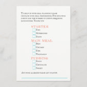 サンゴ 熱帯魚 海 結婚式 料理 オプション エンクロージャーカード (裏面)