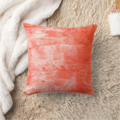 サンゴ/白抽象芸術 クッション (ブランケット)