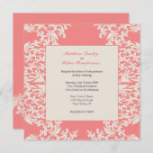 サンゴ（紋章の）フラ・ダ・リ結婚ズ 招待状 (正面/裏面)