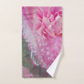 サンゴ、草、牡丹ピンク開花バスタオルセット バスタオルセット (ハンドタオル)