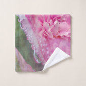 サンゴ、草、牡丹ピンク開花バスタオルセット バスタオルセット (ウォッシュタオル)