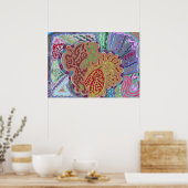 「サンゴ」 28x20抽象芸術アート ポスター (キッチン)