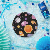 サンサファリのまわりにーの動物を宇宙で最初の旅 ペーパープレート (パーティー)