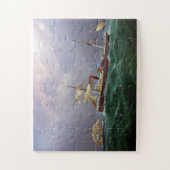 サンサルバドールセーリングパドルホイール船1886 ジグソーパズル (縦)