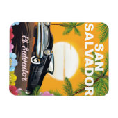 サンサルバドールヴィンテージ旅行ポスター マグネット (横)