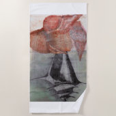 サンサルバドール、バハマ、貝殻：ビーチタオル ビーチタオル (正面)