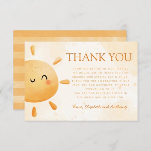 サンサンサンシャインサンキューカードノート エンクロージャーカード (正面/裏面)