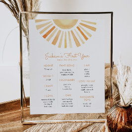 サンサンサンシャインファースト誕生日マイルストーン誕生日 ポスター