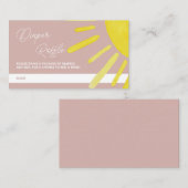 サンサンサンシャインベビーシャワーおむつラッフル エンクロージャーカード (正面/裏面)